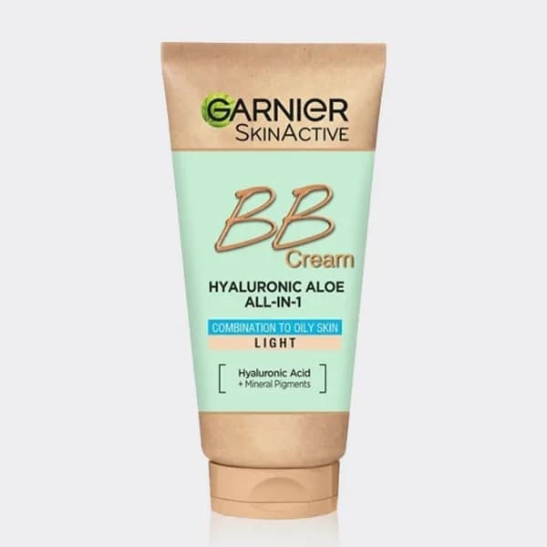بی بی کرم آبرسان بدون چربی گارنیه مدل Garnier BB Cream Hyaluronic Aloe All-In-1 Combination To oily Skin 50ml