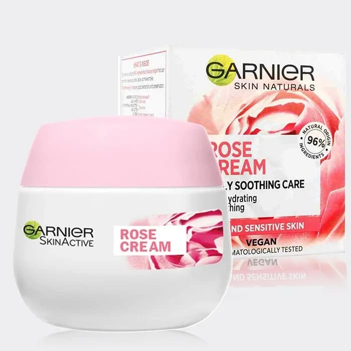 کرم آبرسان روزانه گل رز گارنیه مدل Garnier Daily Soothing Care Rose Cream — تصویر ۲