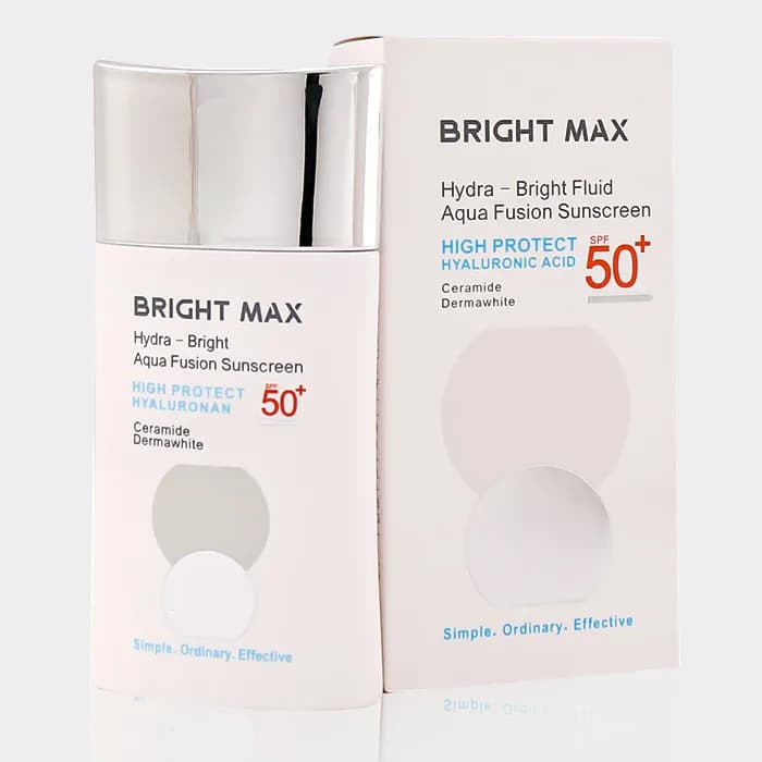 فلوئید ضد آفتاب هیدرا برایت آکوا فیوژن برایت مکس Bright Max Hydra Bright Fluid Aqua Fusion Sunscreen 50ml — تصویر ۲
