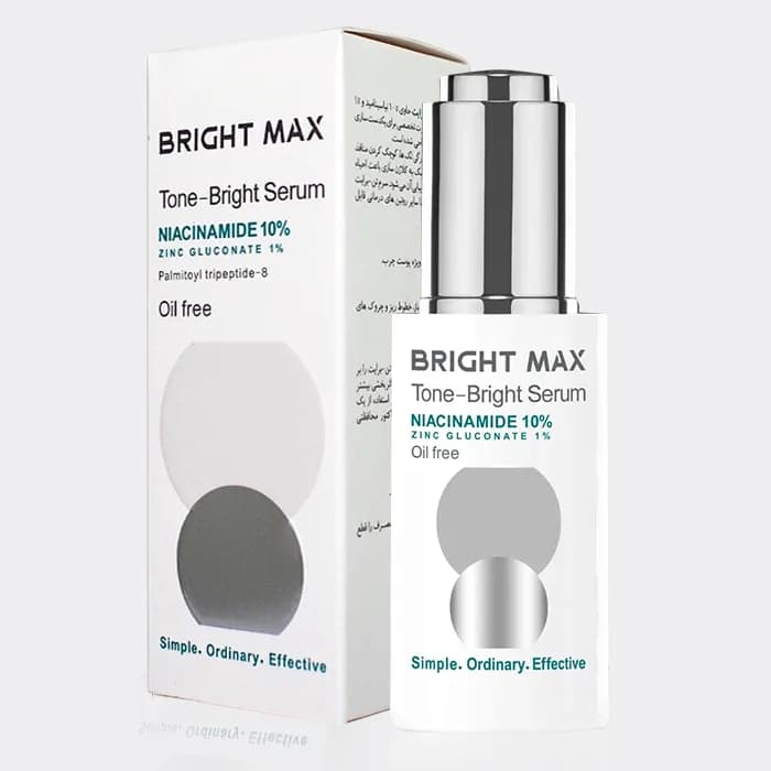سرم نیاسینامید 10% تن-برایت برایت مکس Bright Max Niacinamide 10% Tone-Bright Serum 30ml — تصویر ۲
