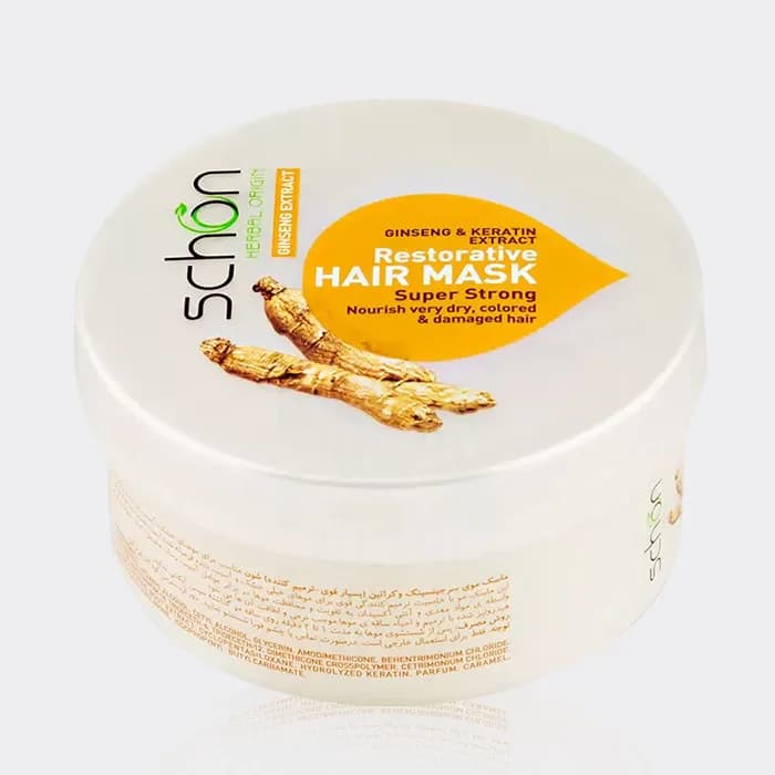 ماسک مو ترمیم کننده جینسینگ و کراتین شون Schon Ginseng & Keratin Extract Restorative Hair Mask 300ml