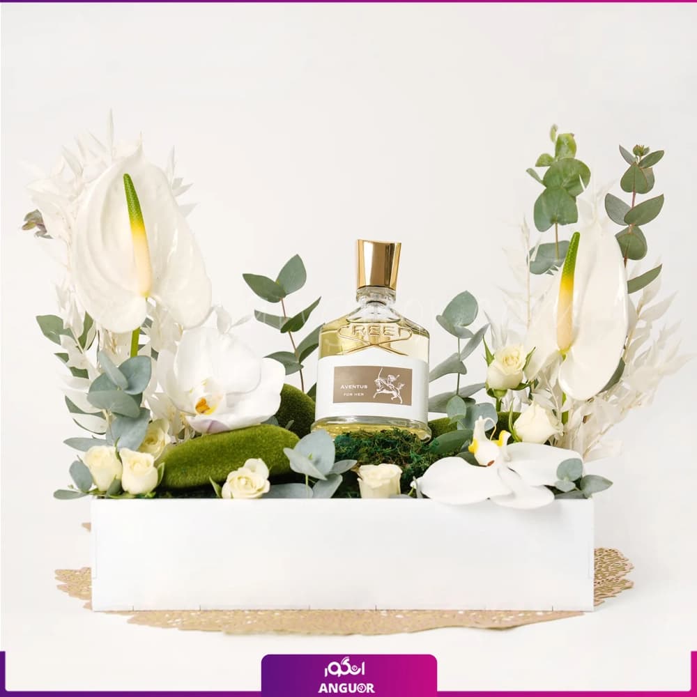 باکس گل با عطر ادکلن کرید اونتوس مردانه — تصویر ۳