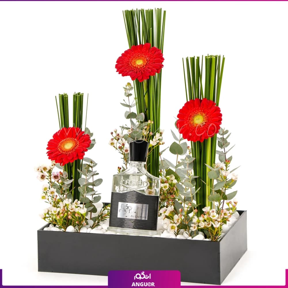 باکس گل با عطر ادکلن کرید اونتوس مردانه