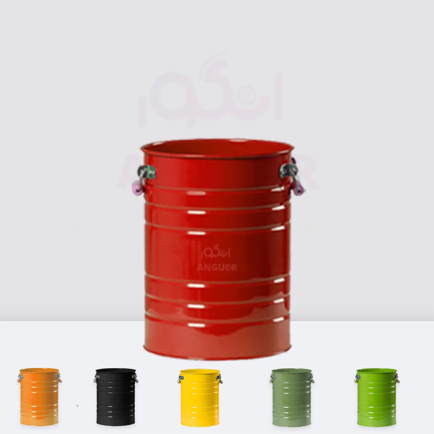 گلدان خالی فلزی فانتزی لاین در 6 رنگ مختلف (ارتفاع 40)