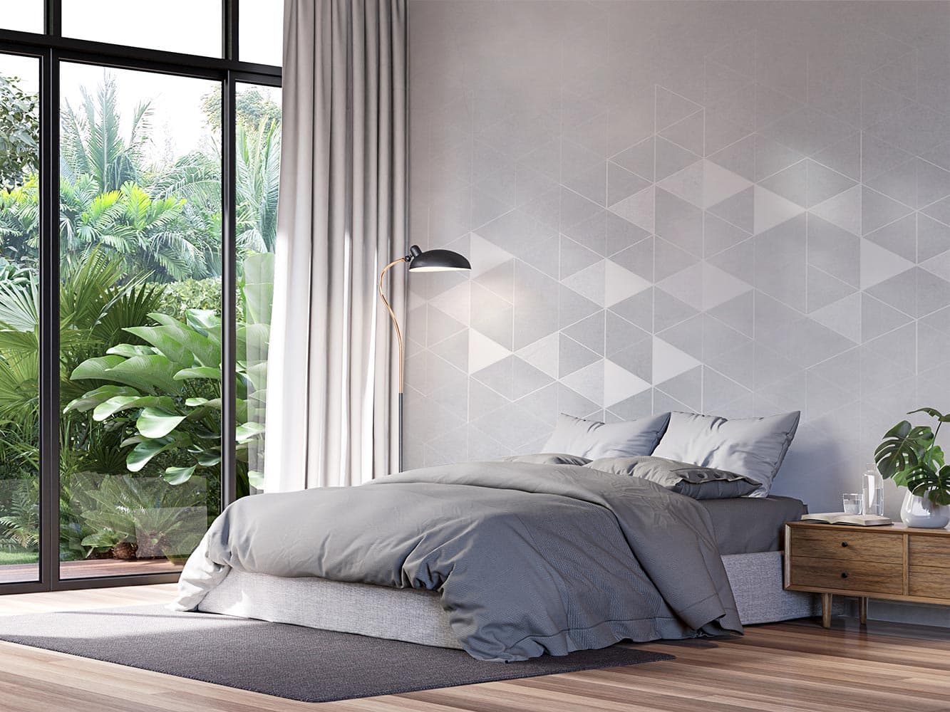 کاغذ دیواری مدرن طرح هندسی M10154800