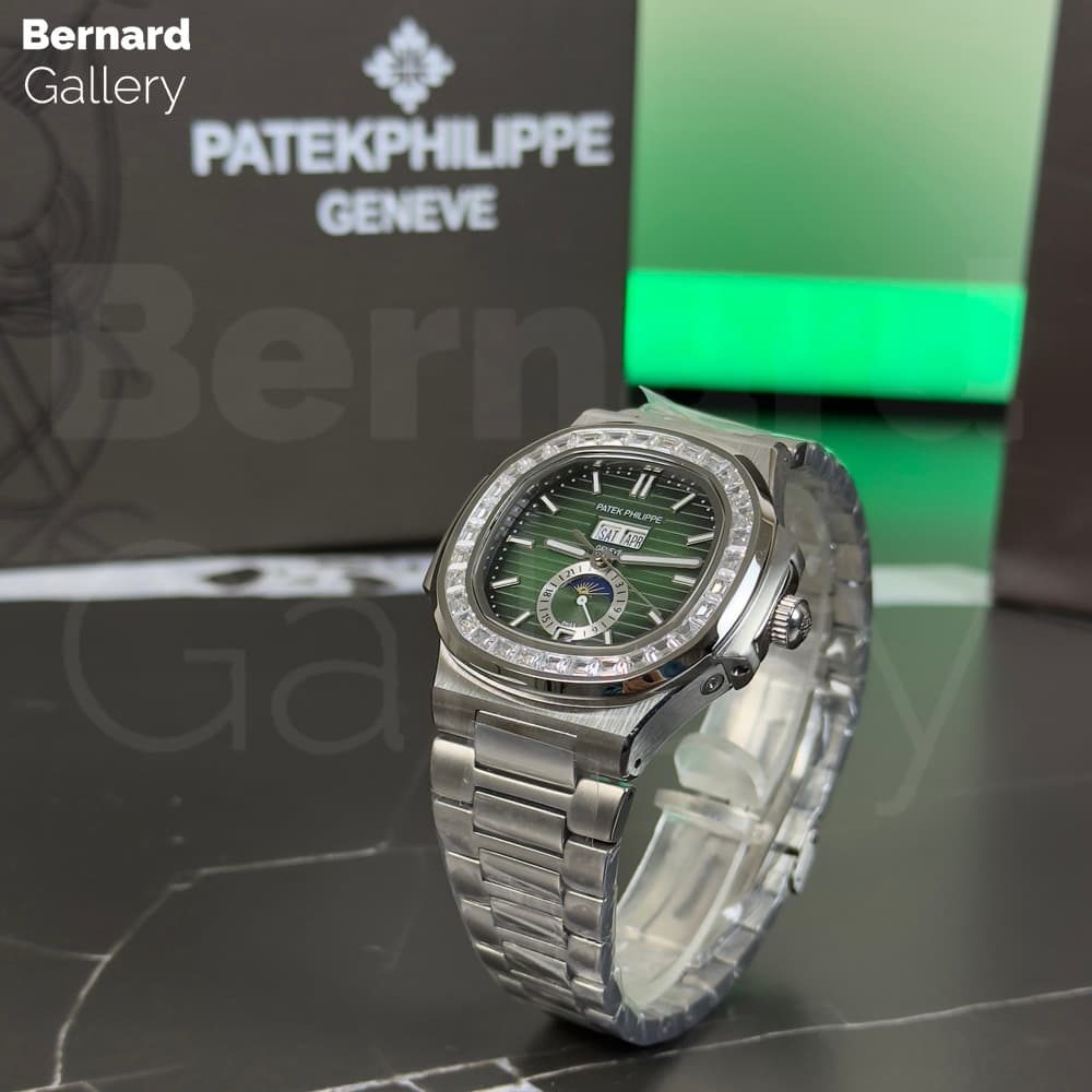 ساعت مچی مردانه پتک فیلیپ Patek Philippe Nautilus MoonPhase Diamonds 1636D — تصویر ۲