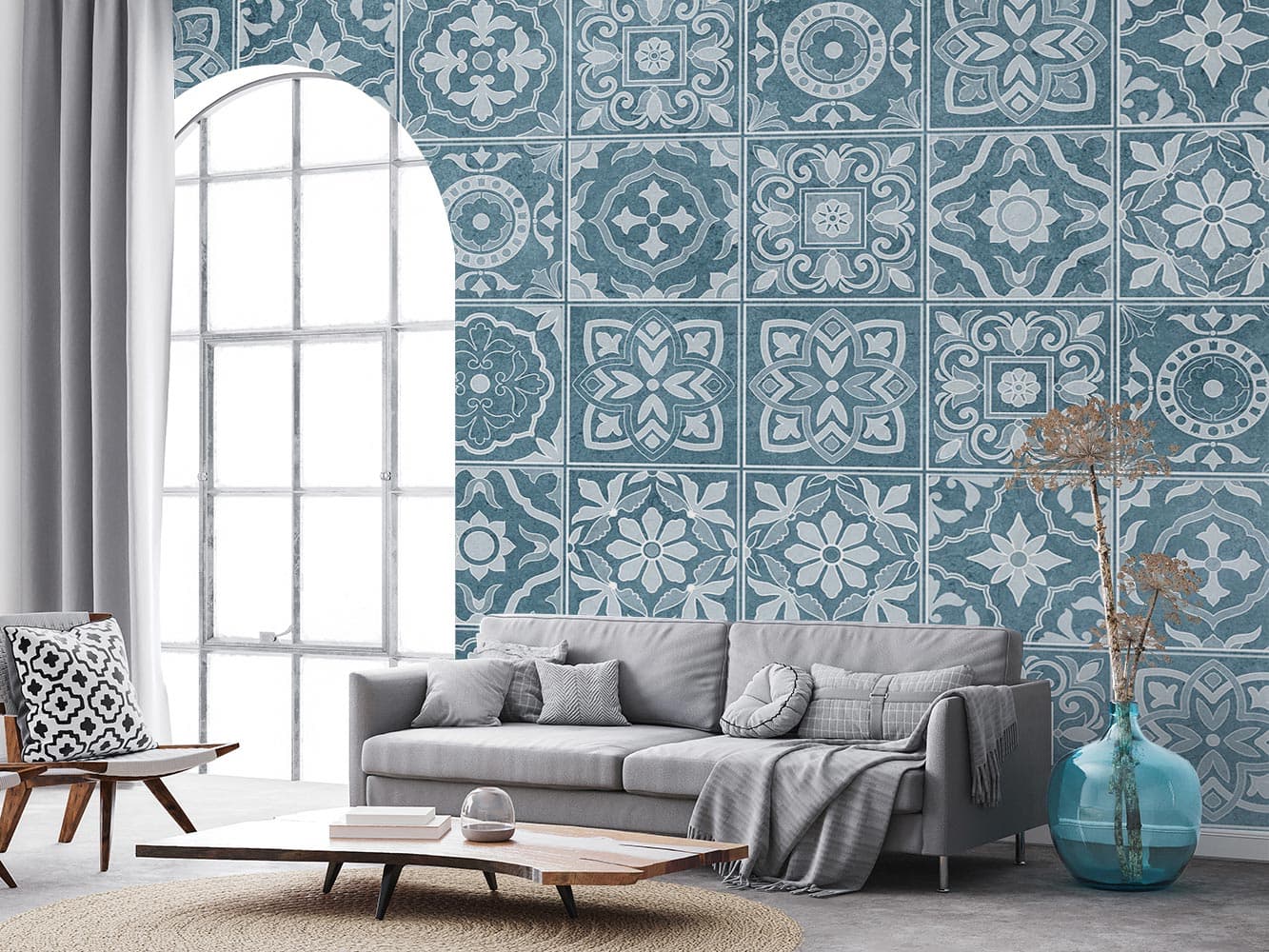 کاغذ دیواری سنتی اسلیمی M10136800 — تصویر ۳