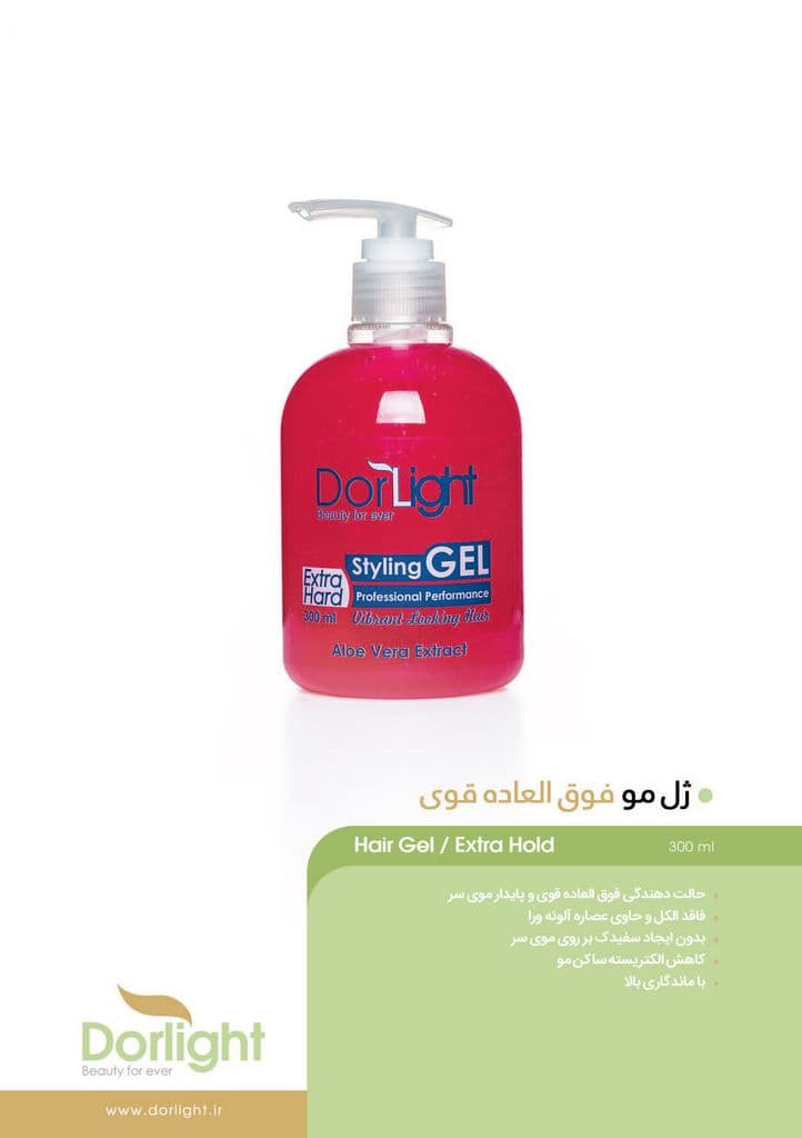 ژل مو فوق العاده قوی درلایت حجم 300 میل Dorlight