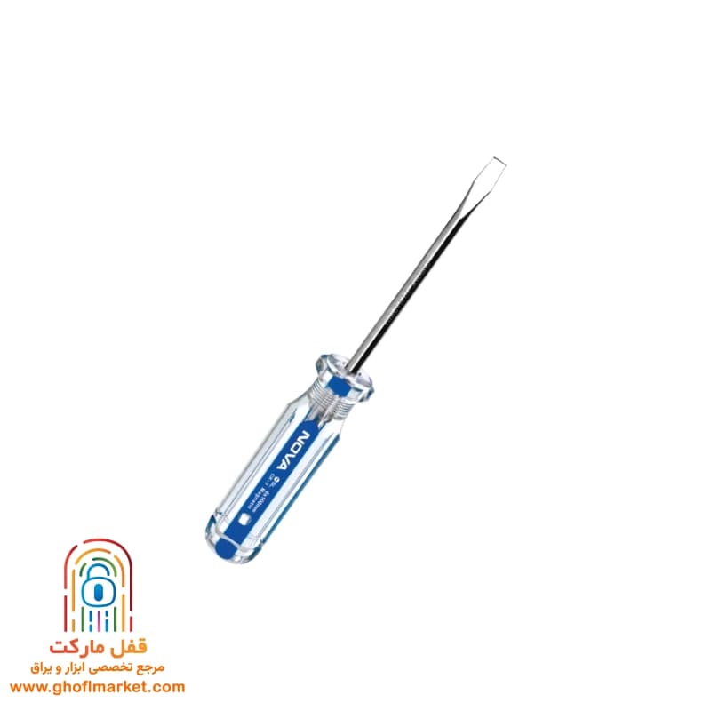 پیچ گوشتی دوسو 38×6 دسته کریستالی مشتی نووا مدل NTS-1122 — تصویر ۲