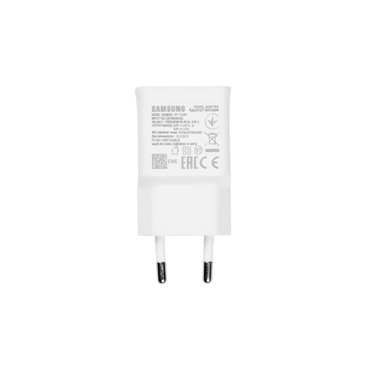 شارژر دیواری فست تک پورت Samsung مدل EP-TA200 S10 – سفید – kZN (گارانتی 12 ماهه Kezen) — تصویر ۵