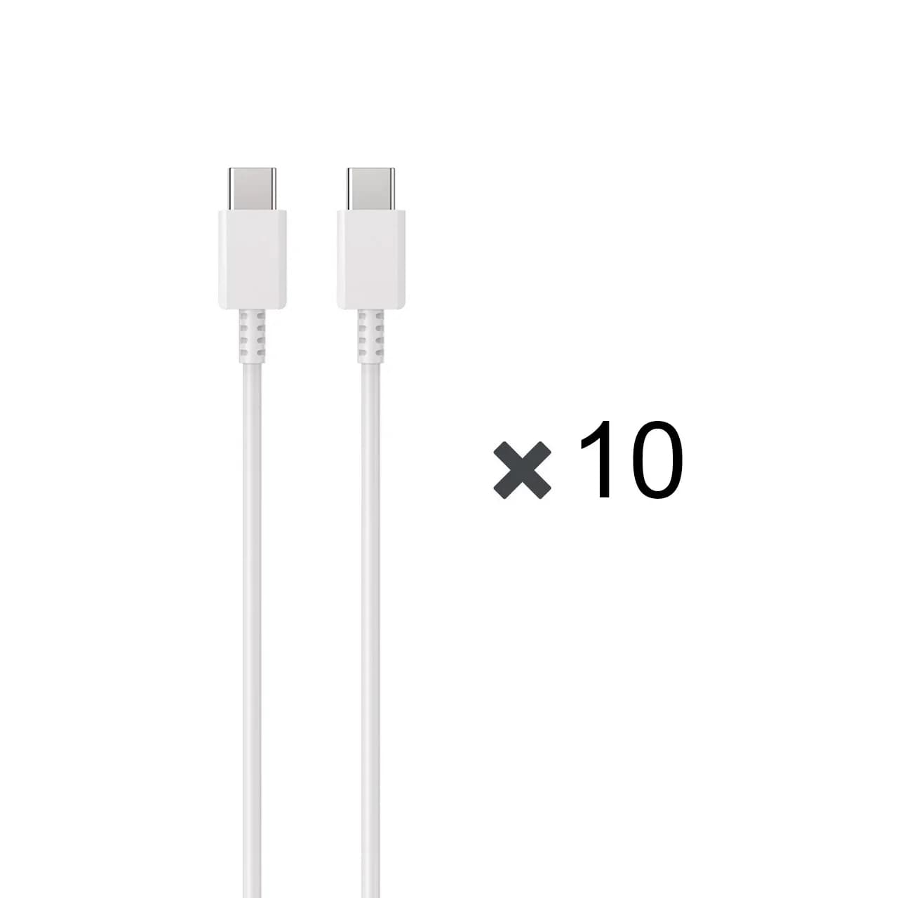 پک 10 عددی کابل شارژ 1 متری PD و فست SAMSUNG Type-C to Type-C 25W – سفید – DST (گارانتی شش ماهه)