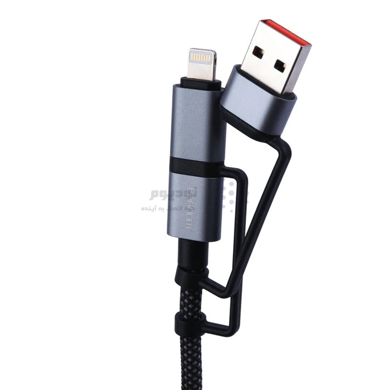 کابل شارژ چند کاره 1.2 متری PD و فست Earldom مدل EC-IC03 60W – مشکی — تصویر ۳