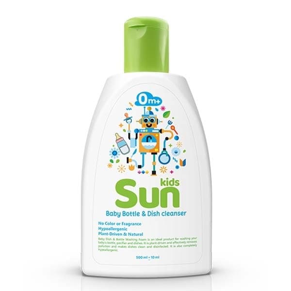 مایع استریل شست و شوی لوازم کودک 500میل سان کیدز sun kids