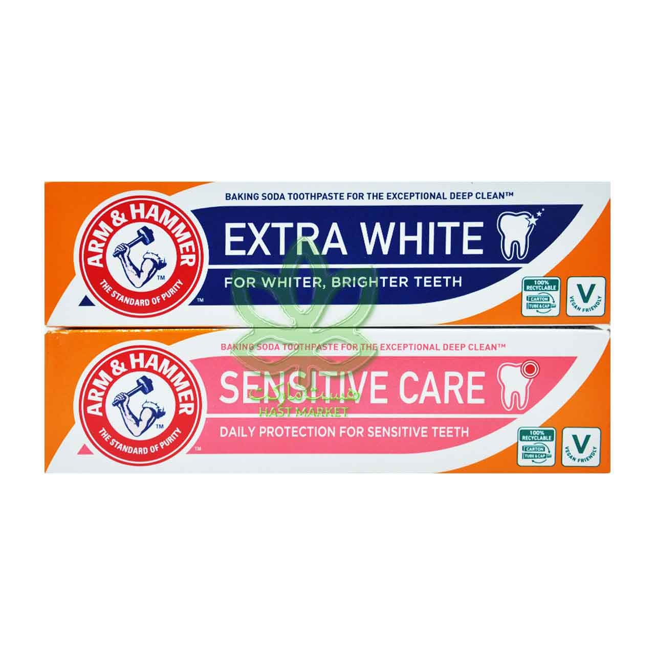 خمیر دندان مراقب روزانه آر اند همر 125 گرم دندان های حساس – arm & hammer — تصویر ۳