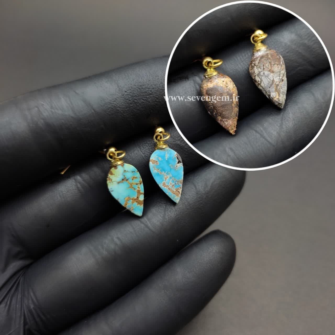 گوشواره فیروزه نیشابوری (کدA365) — تصویر ۳
