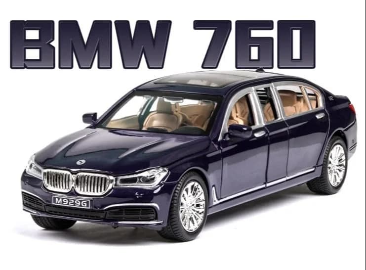 ماشین فلزی ماکت طرح اصلی بی ام دبلیو لیموزین bmw760LI