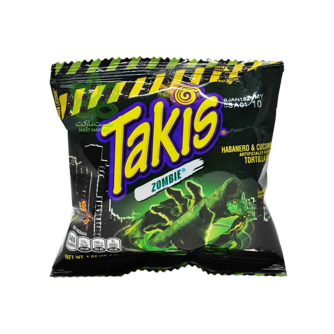 چیپس تاکیس تند زامبی ترتیلا فلفل هابانرو و خیار 28 گرم – takis