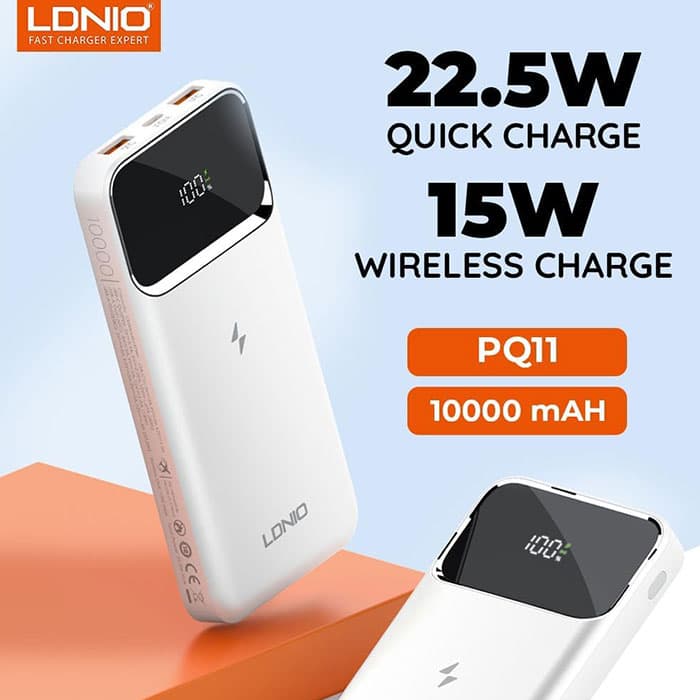 پاوربانک 10000mAh مگنتی فست شارژ الدینیو مدل PQ11 — تصویر ۲