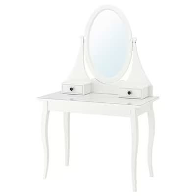 میز آرایش با آینه ایکیا مدل HEMNES