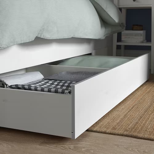 قاب تخت با 4 جعبه نگهداری ایکیا مدل HEMNES — تصویر ۳