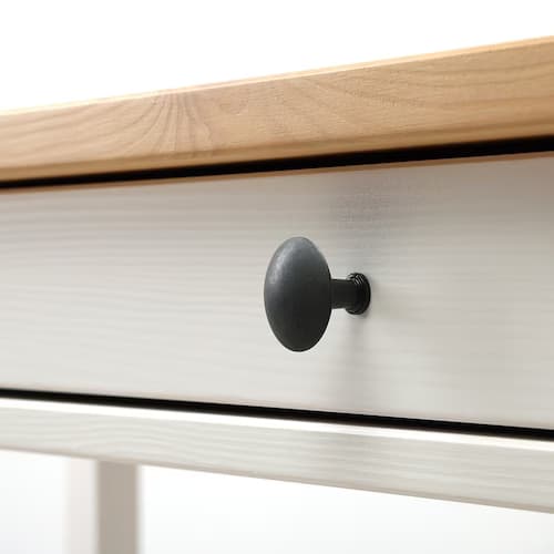 میز تحریر با 2 کشو ایکیا رنگ سفید/قهوه ای روشن مدل HEMNES — تصویر ۴