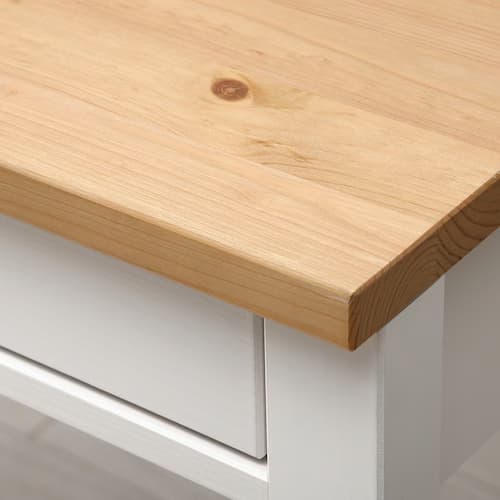 میز تحریر با 2 کشو ایکیا رنگ سفید/قهوه ای روشن مدل HEMNES — تصویر ۳