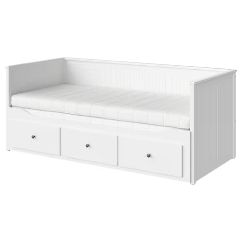 تخت خواب ایکیا با 3 کشو/2 تشک مدل HEMNES
