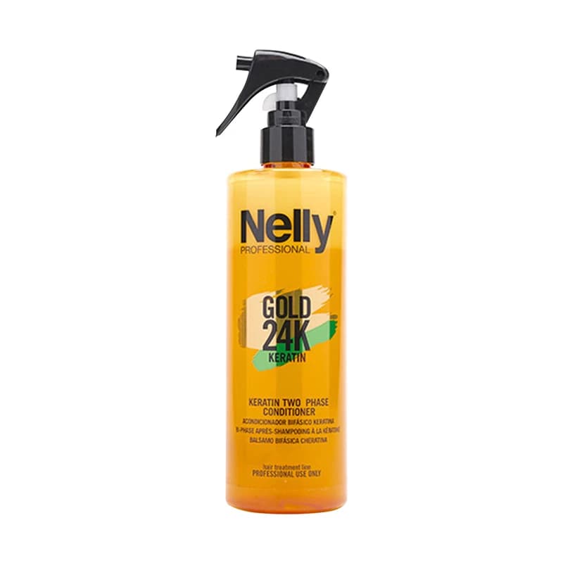 اسپری مو دوفاز کراتینه نلی Nelly مدل Gold 24K حجم 400ml
