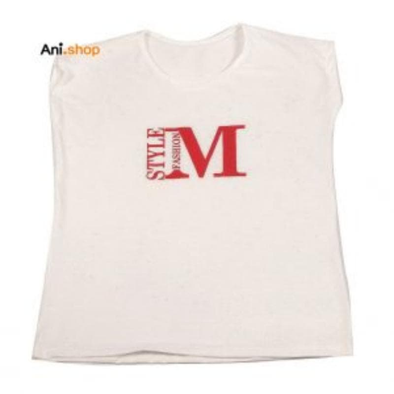 تی شرت حلقه ای زنانه طرح M style کد dz40