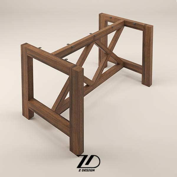 پایه میز چوبی ایکس کد WGRS/15-160 — تصویر ۲
