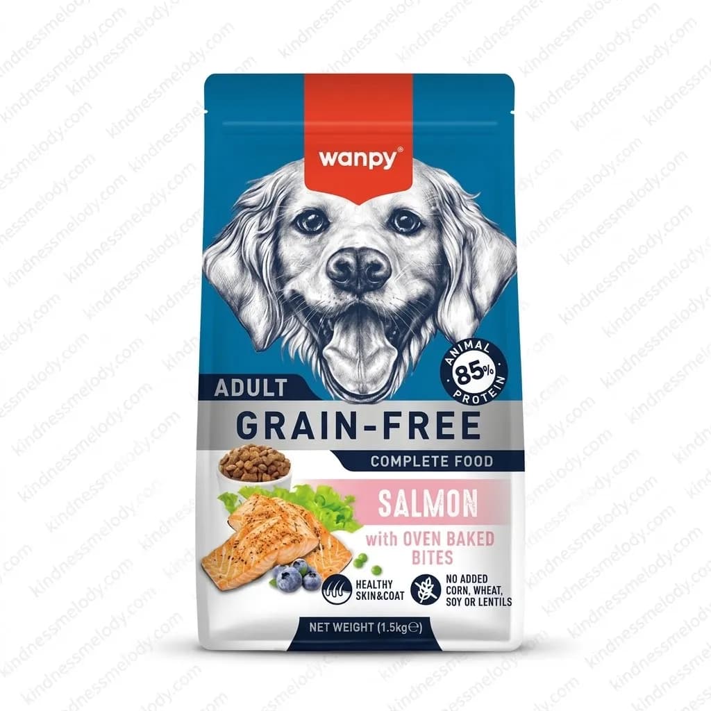 غذای خشک توله سگ ونپی با طعم سالمون Wanpy Puppy Salmon Dry Dog Food وزن 1.5 کیلوگرم