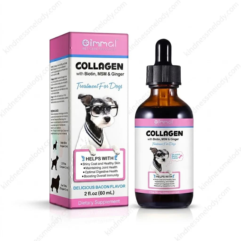 قطره کلاژن و بیوتین سگ اویمال OVIMAL Collagen & Biotin Drops for Dogs حجم 60 میلی لیتر