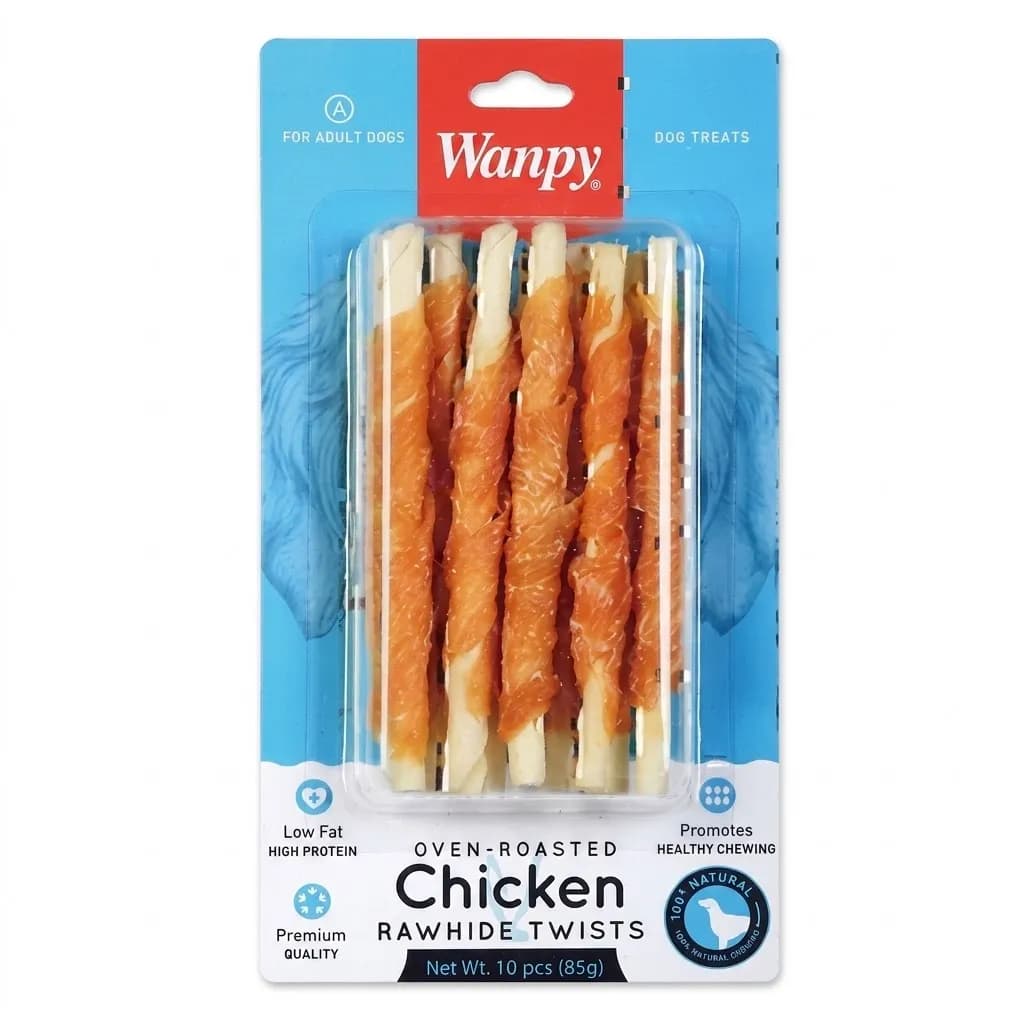 تشویقی مدادی سگ ونپی با طعم مرغ Venpy Chicken Flavor Dental Stick Dog Treats دورپیچ 90 گرمی 10 عددی