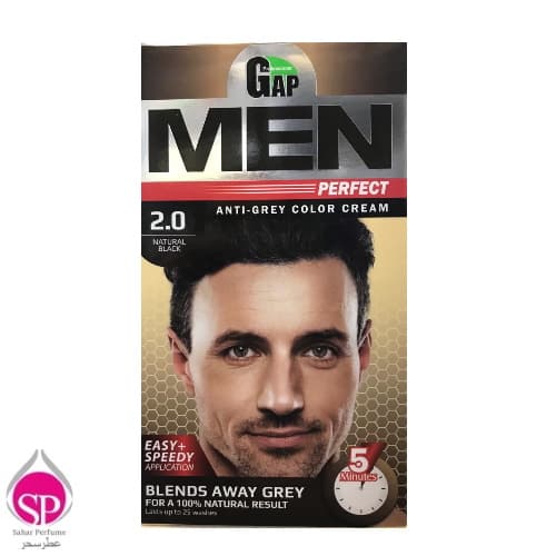 کیت رنگ مو مردانه گپ Gap مدل Natural Black — تصویر ۳