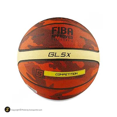 توپ بسکتبال طرح مولتن GL5X سایز 5 | نارنجی/زرد — تصویر ۳