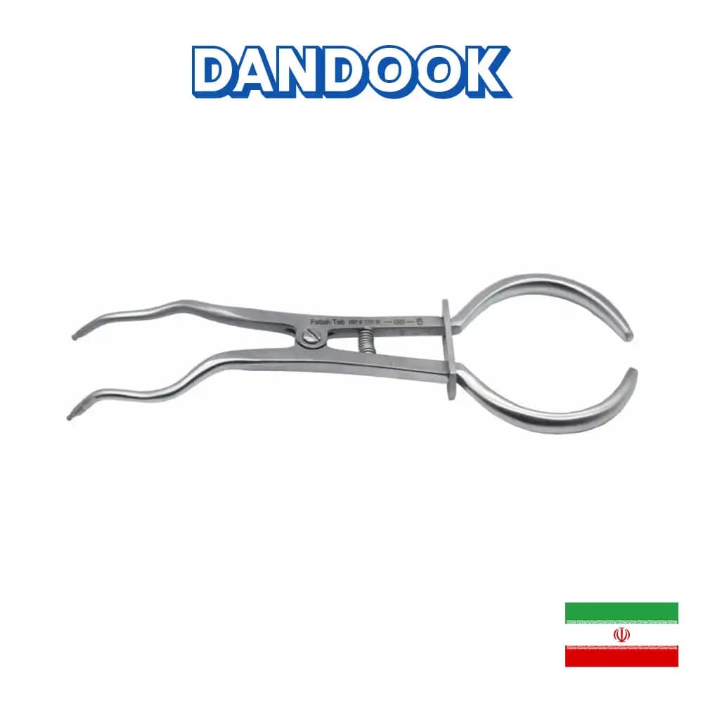 فورسپس کلمپ یک خم فتاح طب Palmer Rubber Dam Clamp Forceps