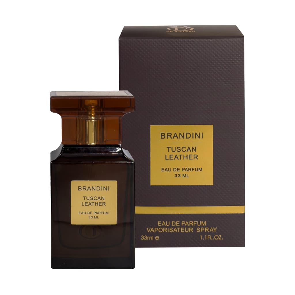 عطر جیبی زنانه و مردانه برندینی مدل Tuscan Leather حجم 33 میلی لیتر