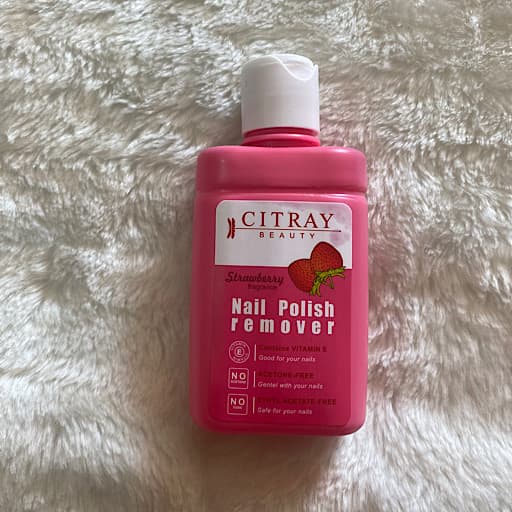 لاک پاک کن سیترای مدل توت فرنگیCitray Nail polish remover Strawberr حجم 125میل