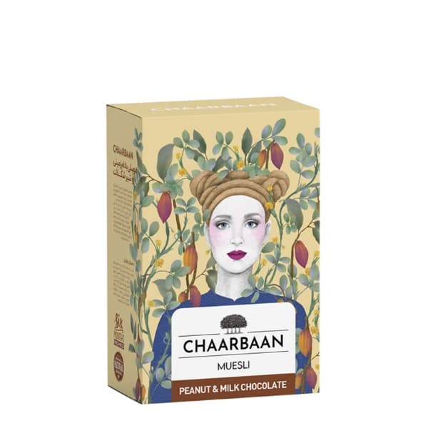 موسلی بادام زمینی و شیرشکلات چاربان Chaarbaan وزن 250 گرم