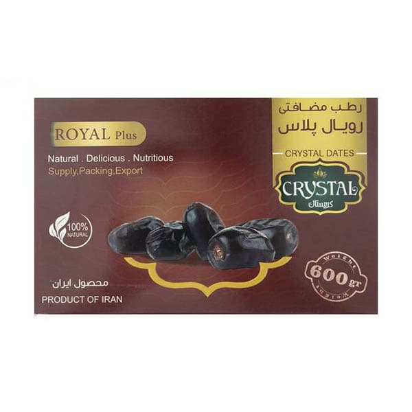 خرما مضافتی رویال پلاس کریستال وزن 600 گرم