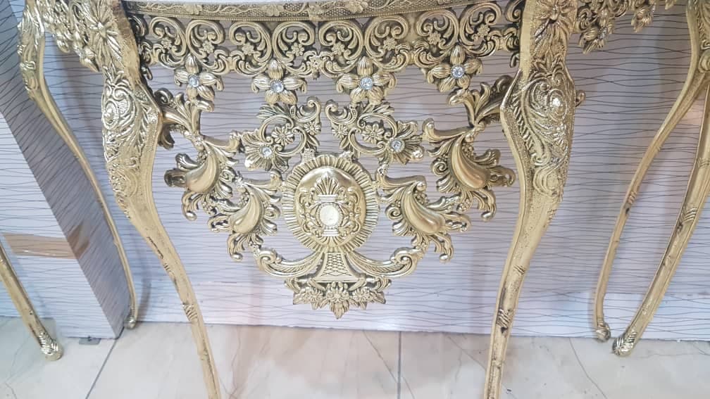 آینه کنسول آلومینیوم آبکاری محرابی بزرگ — تصویر ۴