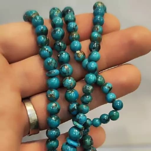 تسبیح فیروزه نیشابور درجه یک 100 تایی — تصویر ۴