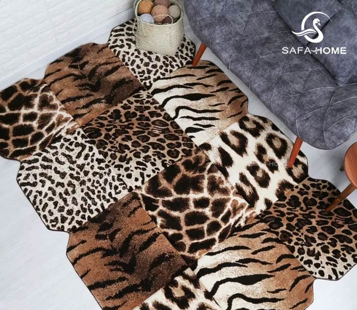 فرش راهرویی زرباف طرح پوستی شکلاتی — تصویر ۳