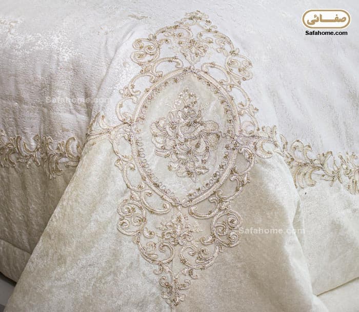 سرویس روتختی دو نفره مخمل پتینه 45 تکه طرح آکسانا — تصویر ۷