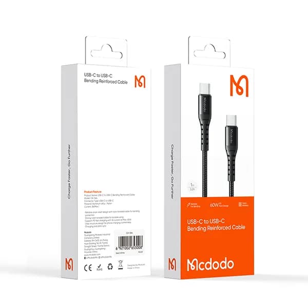 کابل Type C به Type C مک دودو Mcdodo CA-5640 طول 0.2 متر توان 60 وات — تصویر ۷