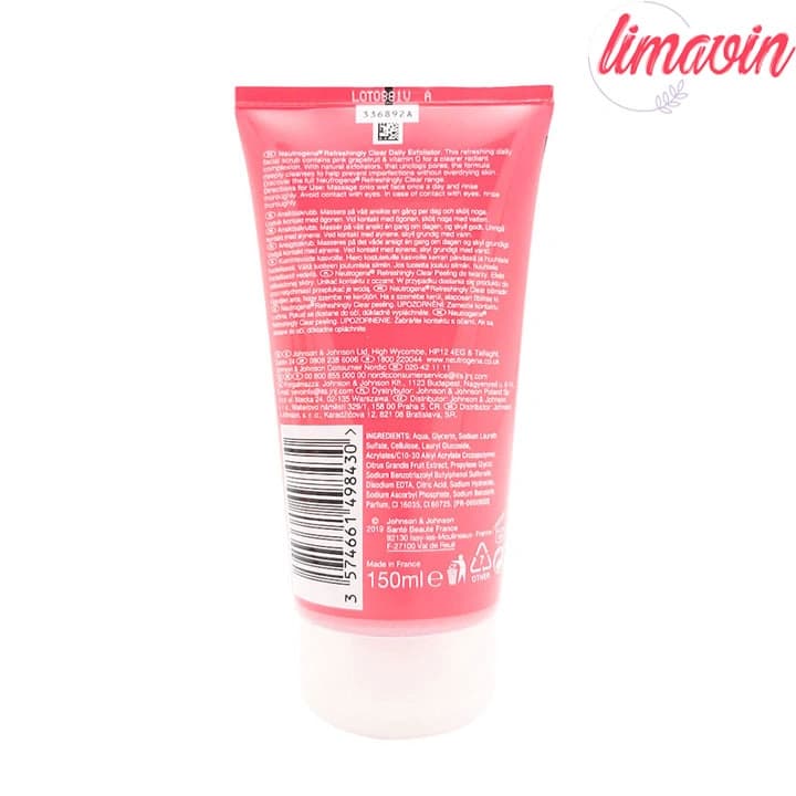 اسکراب لایه بردار نوتروژینا مدل Refreshingly حجم 150 میلی لیتر — تصویر ۶