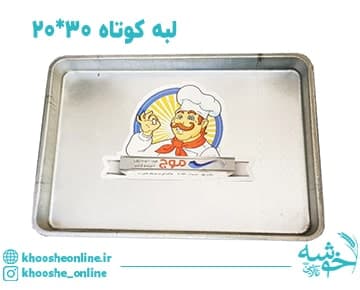 سینی مستطیل گالوانیزه لبه کوتاه (4 سانت) موج 30*20