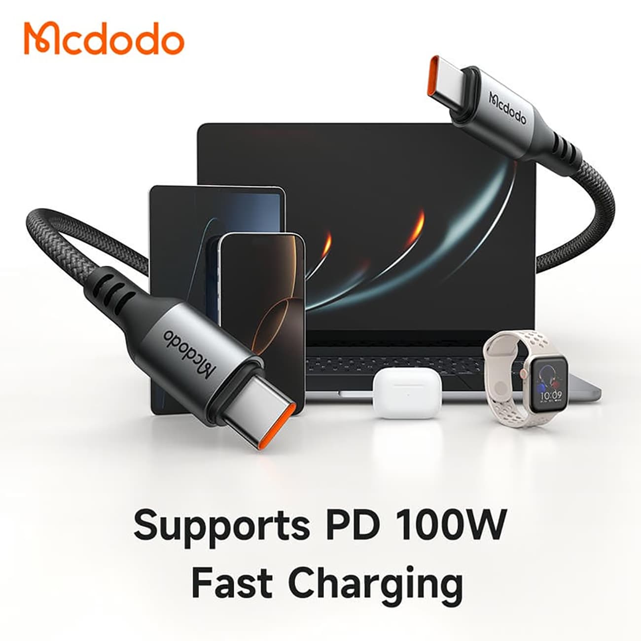 کابل تایپ سی و ماساژور گردن مک دودو Mcdodo مدل CA-658 طول 1.4 متر — تصویر ۵