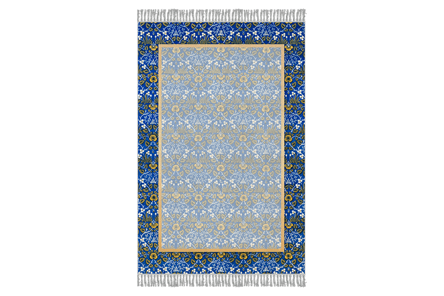 سجاده هانوکس طرح آبی کد IFG.213.00