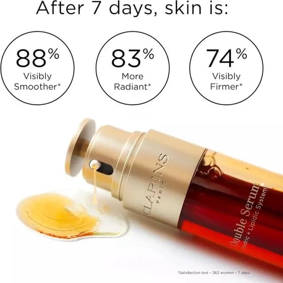 کنسانتره دابل سرم جوانساز و ضد چروک قوی کلارنس Clarins حجم 50 میل — تصویر ۵